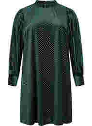 Getextureerde jurk in velours, Scarab