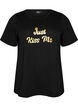 T-shirt met motief, Zwart, Packshot image number 0