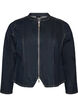 Strakzittend spijkerjack met ritssluiting, Blauw, Packshot image number 0