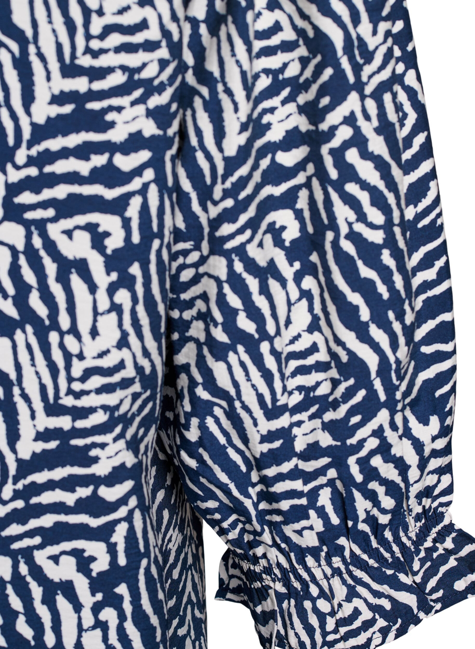 Zizzi Tuniek met 3/4 mouwen en een V-hals, Blauw, Packshot image number 3