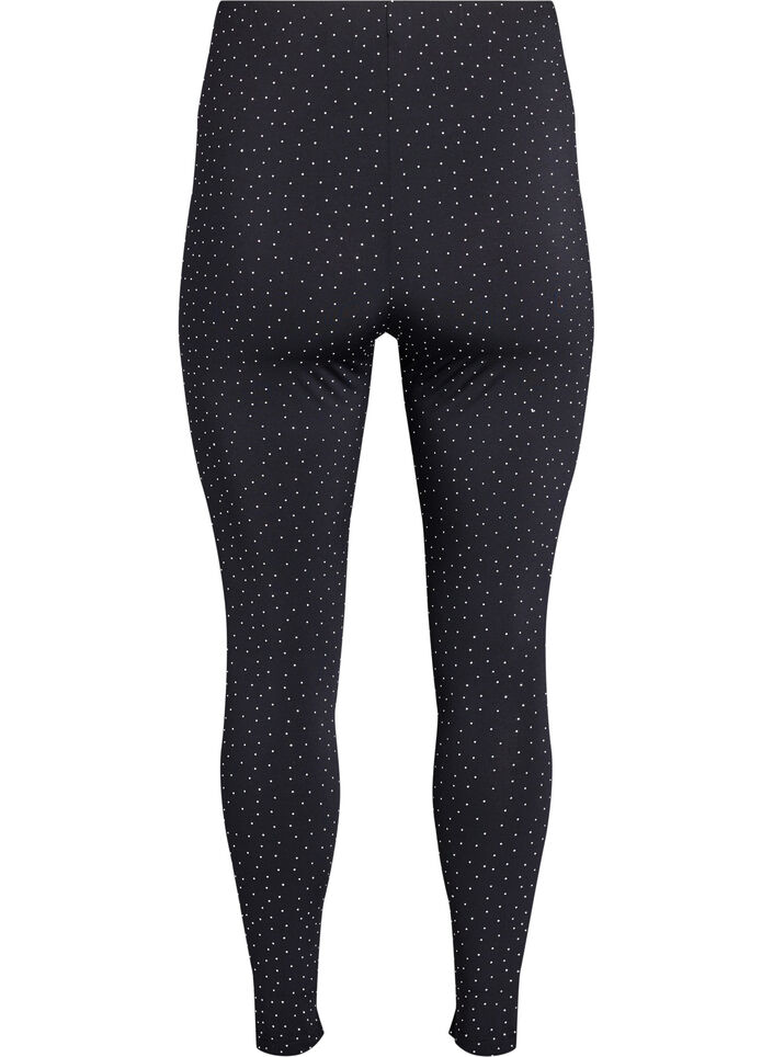 Leggings met rhinestones, Zwart, Packshot image number 1