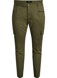 Strakke pasvorm broek met cargozakken, Groen