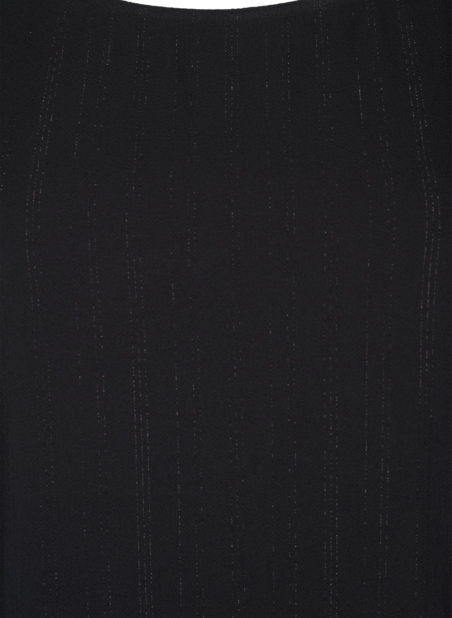 ZizziBlouse met zilveren glitter, Zwart, Packshot image number 2