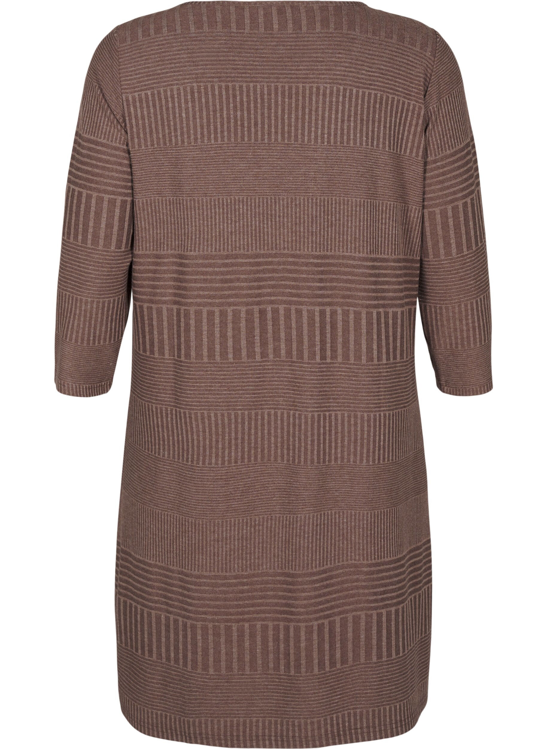 Zizzi Jurk met 3/4 mouwen en strepen, Ch. Martini Mel., Packshot image number 1