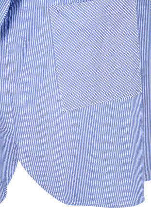 Losvallend gestreept katoenen overhemd, Baja Blue Stripe, Packshot image number 3