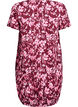 Katoenen jurk met korte mouwen en print, Donker Bordeaux, Packshot image number 1