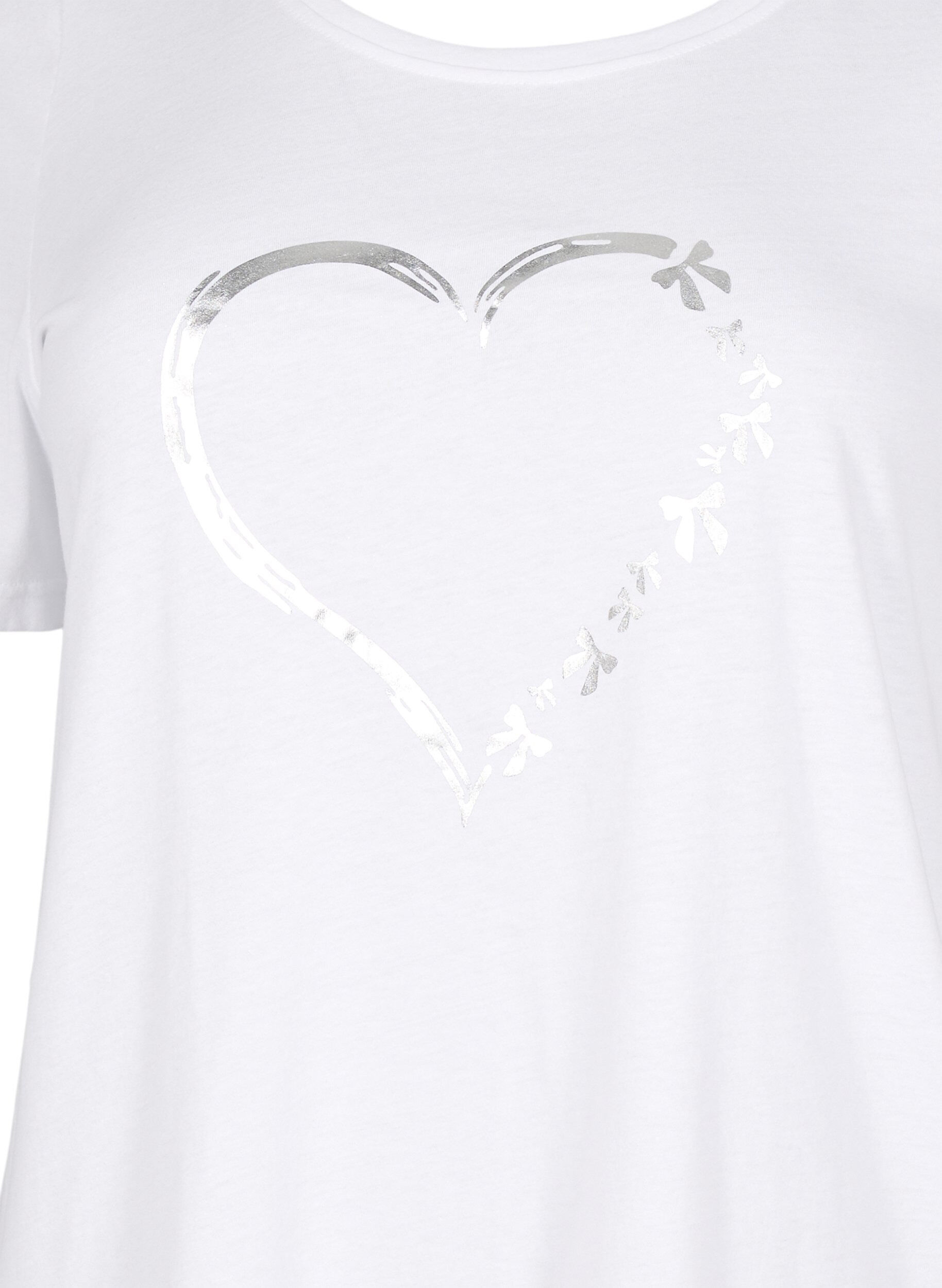 Zizzi FLASH - T-shirt met motief, Wit, Packshot image number 2