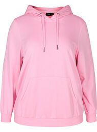Sweatshirt met capuchon en zak, Prism Pink