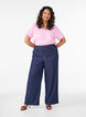 T-shirt met knoopdetail, Roze, Model image number 1