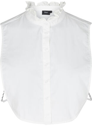 Losse overhemdkraag met ruche kraag, Bright White, Packshot image number 0