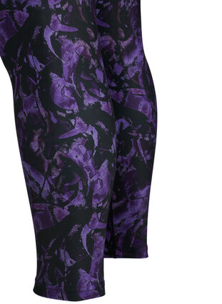 Cropped sportlegging met print, Multi Purple, Packshot image number 3