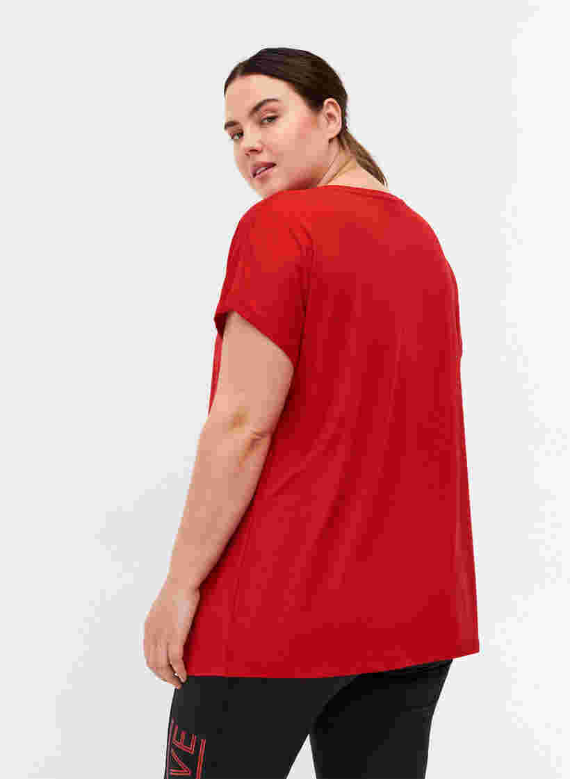 Effen sportshirt, Haute Red, Model image number 1