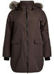 Waterdichte parka met capuchon, Bruin, Packshot image number 0