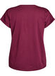 T-shirt met korte mouwen van katoenmix, Donker Bordeaux, Packshot image number 1