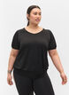 Sporttop met korte mouwen, Black, Model image number 0