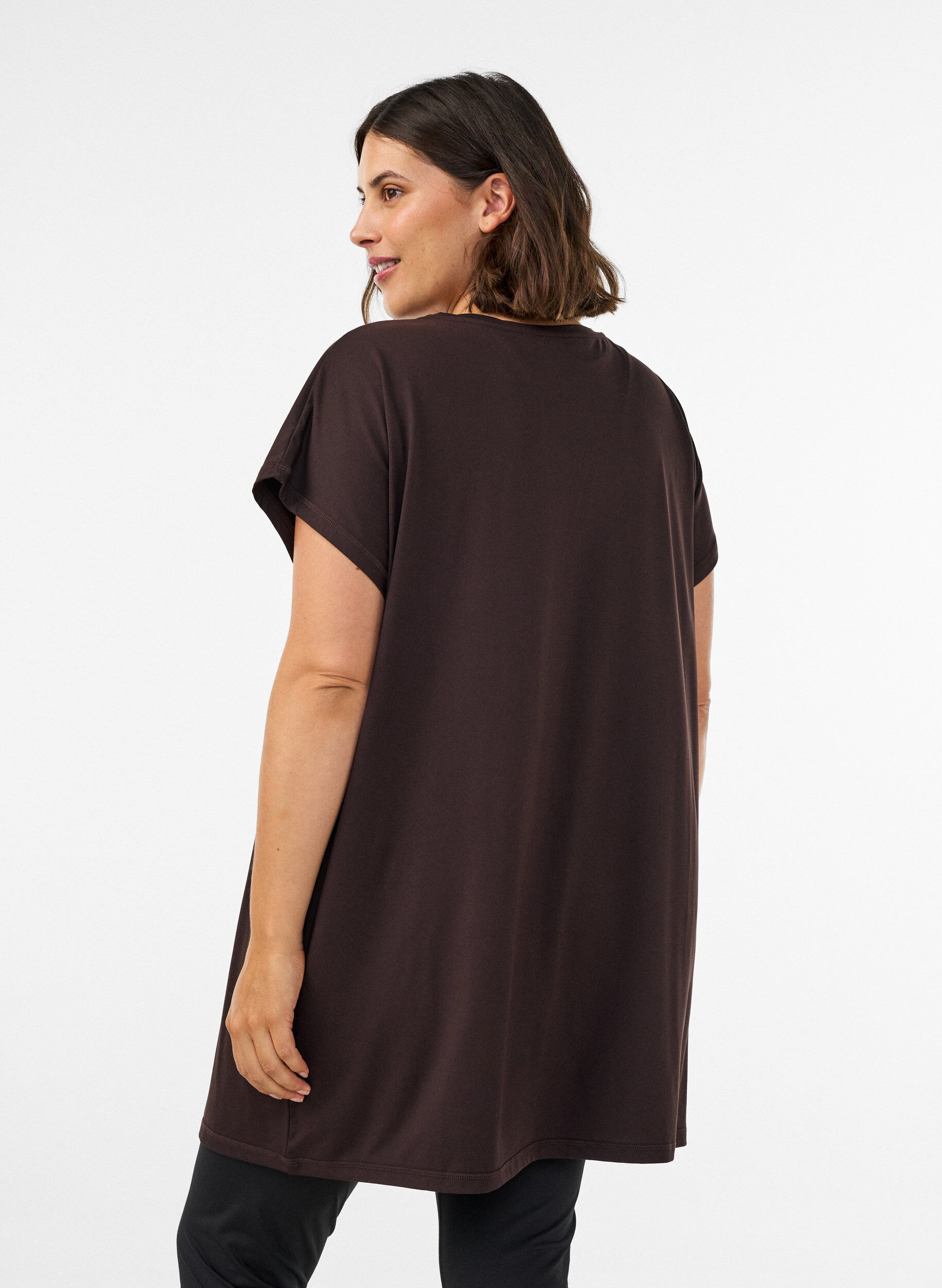 ZizziLang trainings-T-shirt, Bruin, Model image number 2
