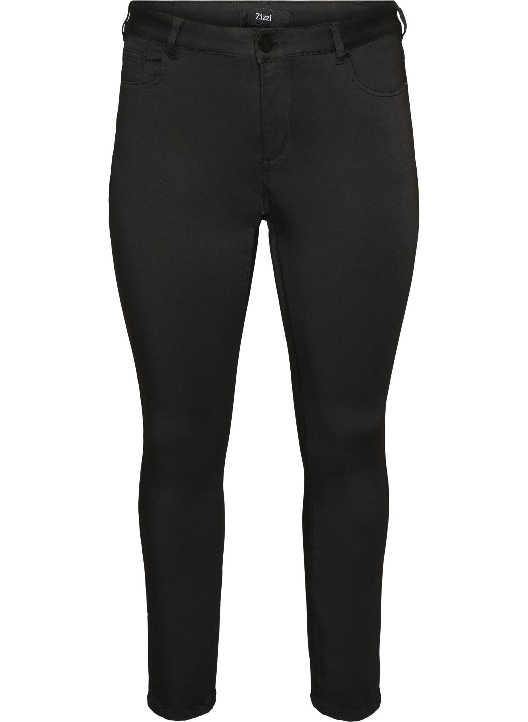 ZizziEmily Stay Black jeans met een reguliere taille, Zwart, Packshot image number 0