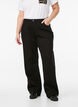 Wide-leg jeans met hoge taille, Zwart, Model image number 2