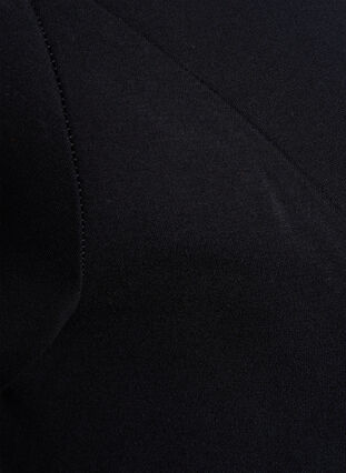 Effen jurk met 3/4-mouwen en split, Black, Packshot image number 3