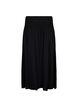 Maxi rok in viscose met smokwerk, Zwart, Packshot image number 1