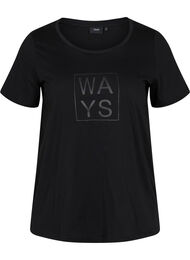 Katoenen t-shirt met print, Black WAYS