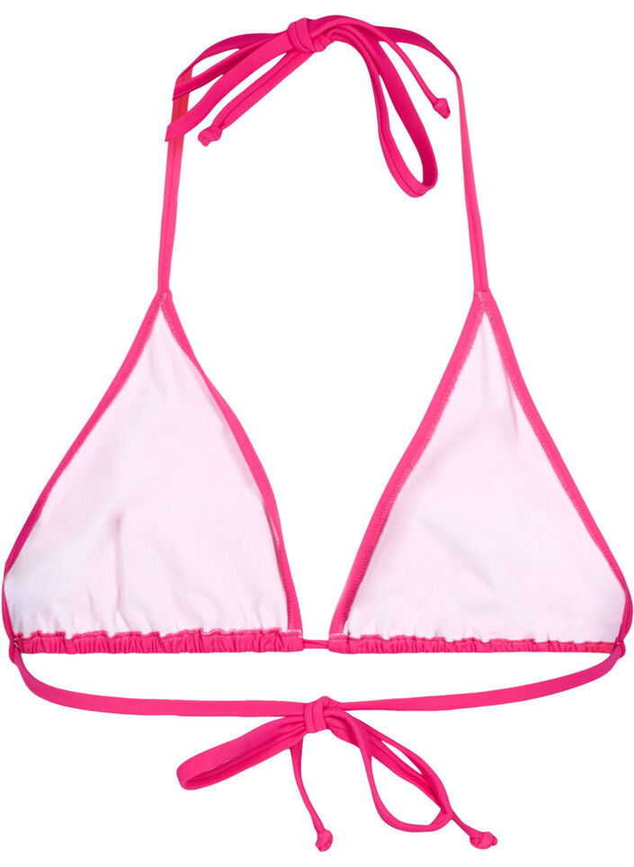 Effen triangel bikinitopje, Roze, Packshot image number 1