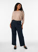 Jersey blouse met 3/4 mouwen, Beige, Model image number 1