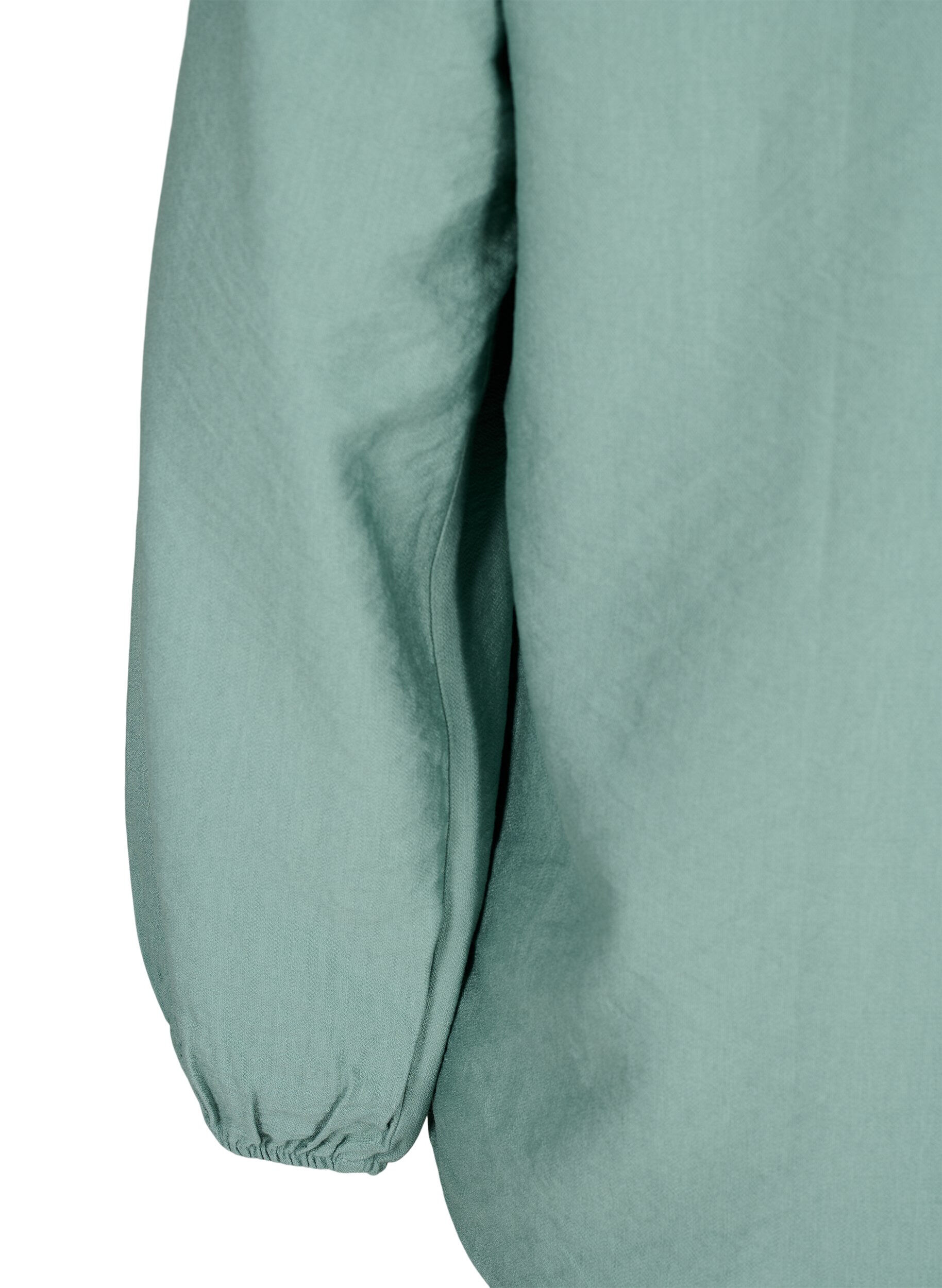 Zizzi Blouse van viscose met gehaakt detail, Chinois Green, Packshot image number 3