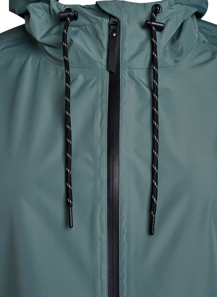 Regenjas met zakken en capuchon, Groen, Packshot image number 2
