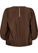 Blouse met 3/4 mouwen en kantdetails, Bruin, Packshot image number 1