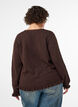 Cardigan met harlekijnpatroon en V-hals, Bruin, Model image number 2