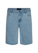Losse denim shorts met hoge taille, Blauw, Packshot image number 0