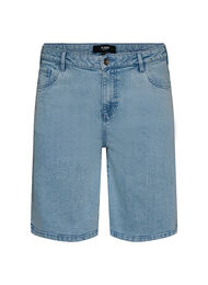 Losse denim shorts met hoge taille, Blauw