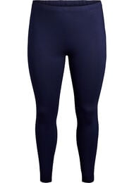 Basisleggings met extra lengte, Blauw