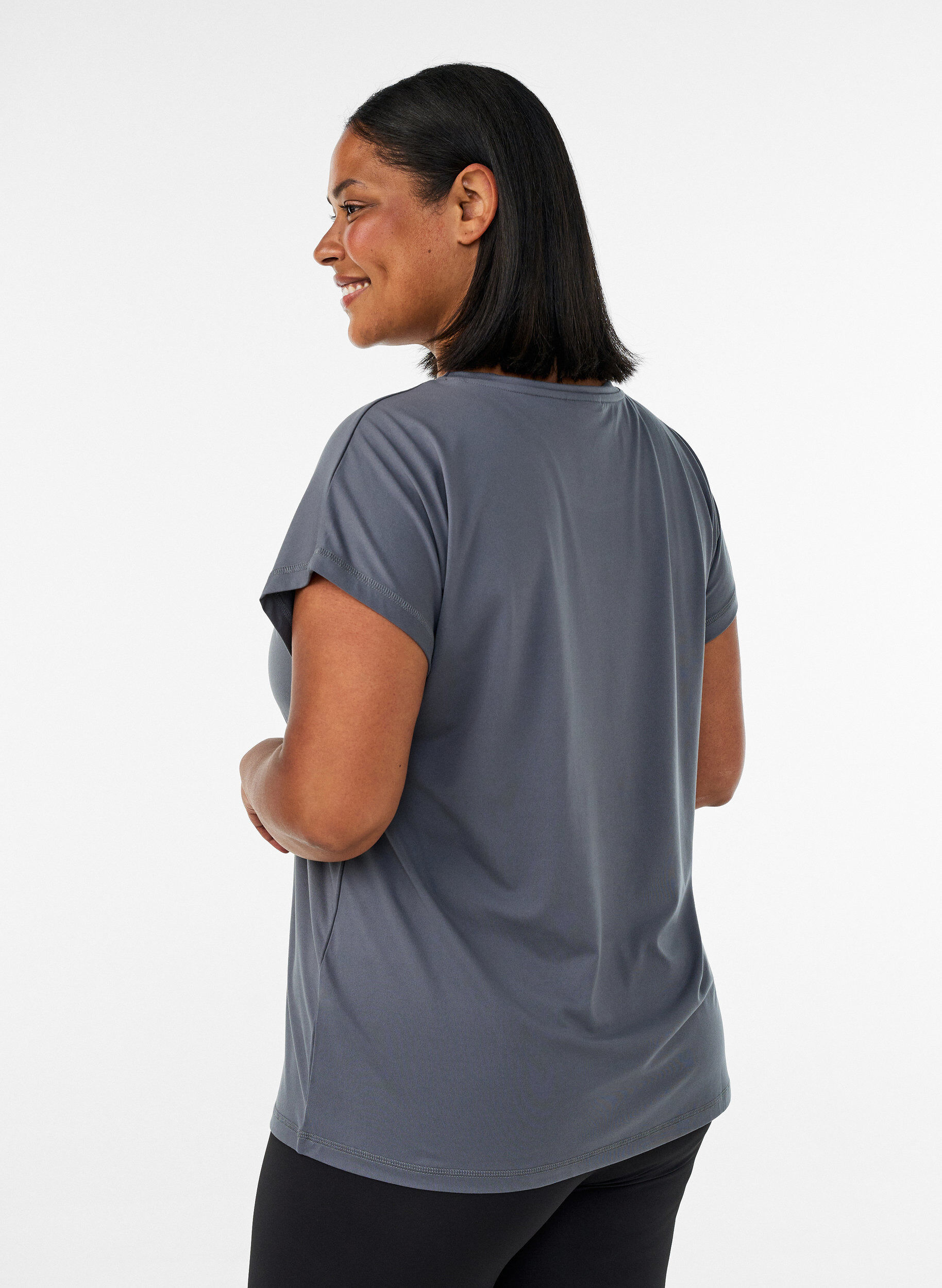 ZizziEffen gekleurd trainingsshirt, Grijs, Model image number 2