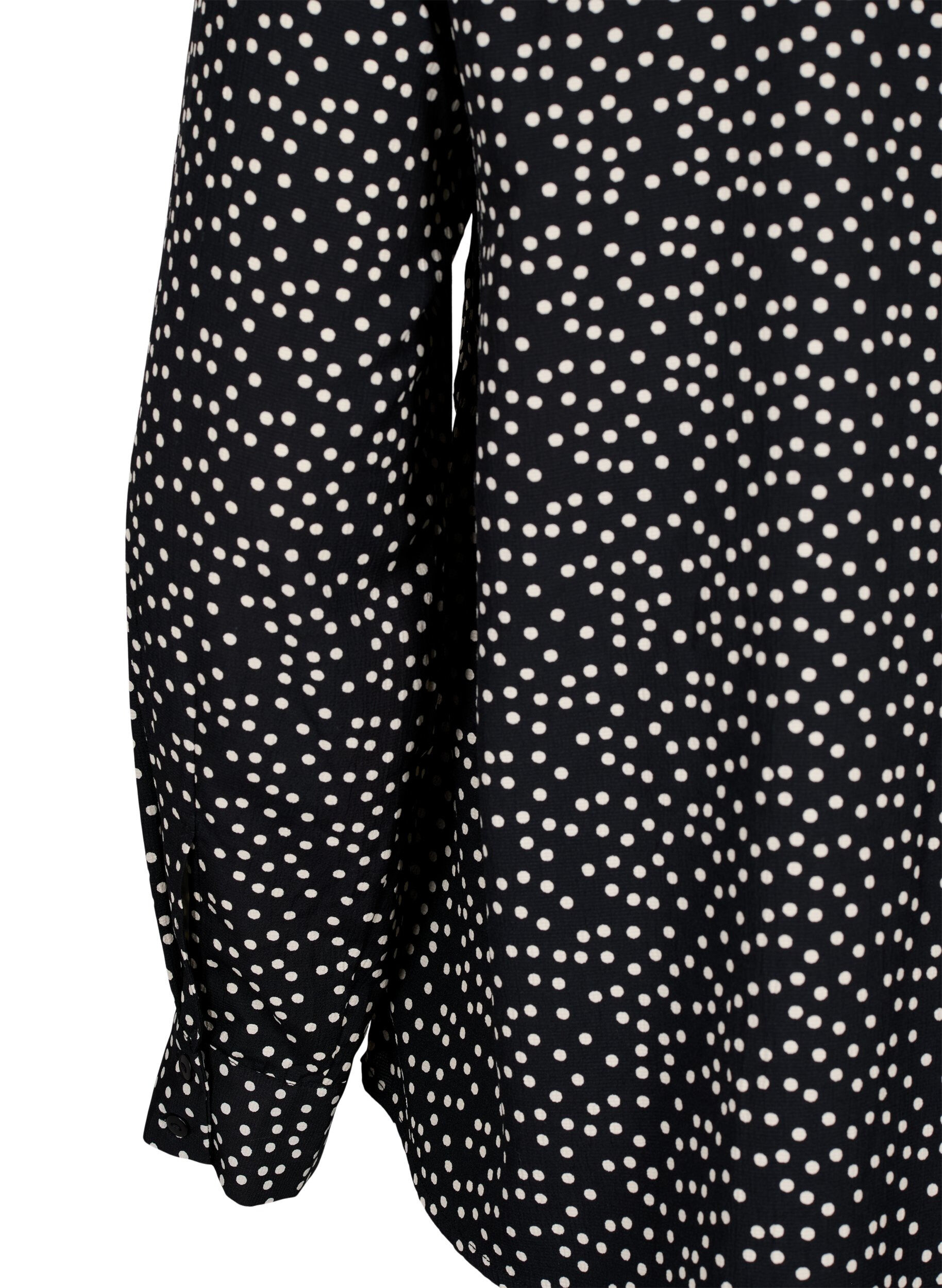 Zizzi FLASH - Shirt met stippen, Black White Dot, Packshot image number 3