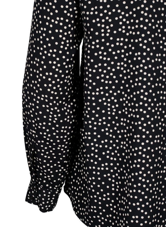 FLASH - Shirt met stippen, Black White Dot, Packshot image number 3