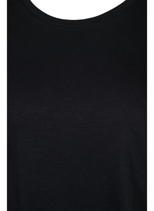 Set van 2 basic t-shirts in katoen, Black/B White, Packshot image number 2