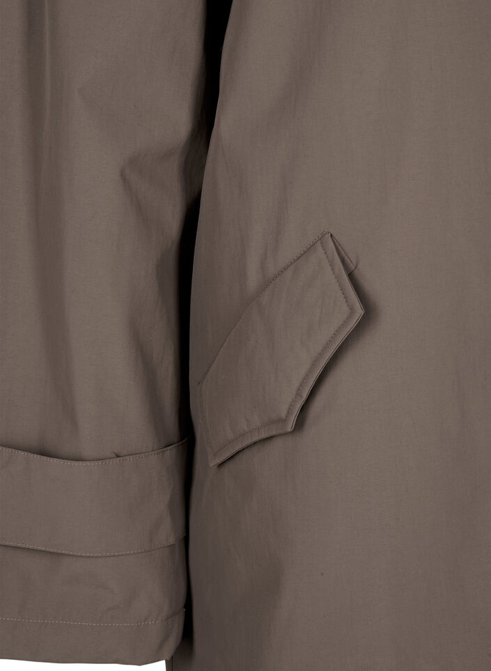 Overgangsjas met fluwelen kraag en zakken, Chocolate Chip, Packshot image number 3