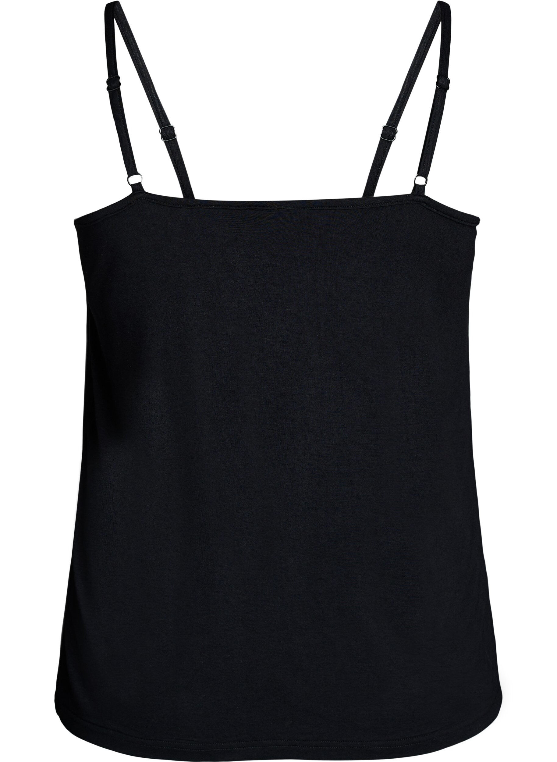 Zizzi Top met kantdetail en spaghettibandjes, 0199, Packshot image number 1