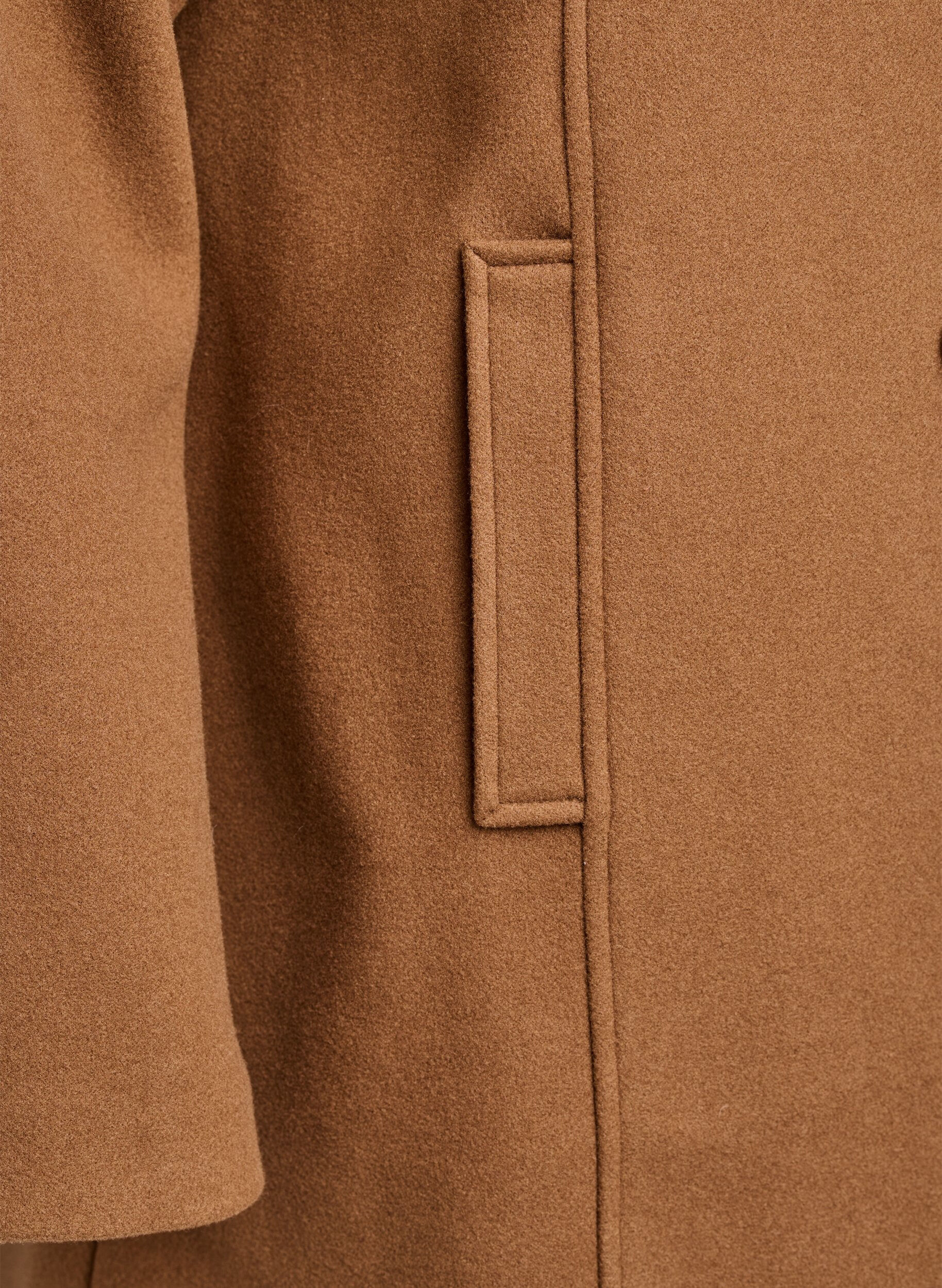 Zizzi Korte jas met A-lijn vorm, Bruin, Packshot image number 3