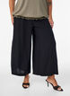 Culotte in viscose met een high waist en wijde pijpen, Zwart, Model image number 2