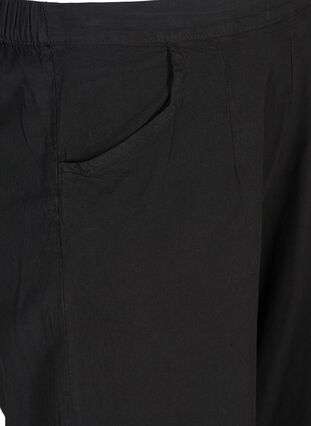 Losse culotte broek in katoen, Black, Packshot image number 2