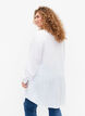Lang viscose shirt met gestreepte structuur, Bright White, Model image number 1