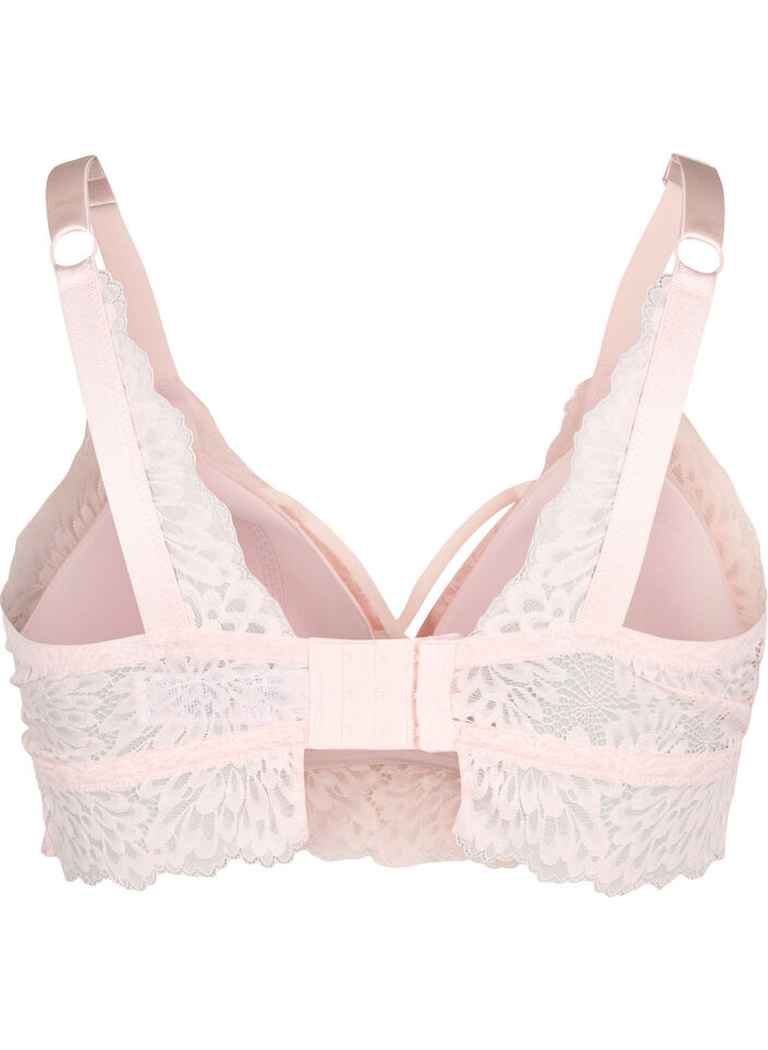 Bralette met koorddetail en zachte vulling, Peach Blush, Packshot image number 1