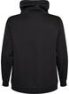 Sweatshirt met hoge kraag en zakken, Zwart, Packshot image number 1