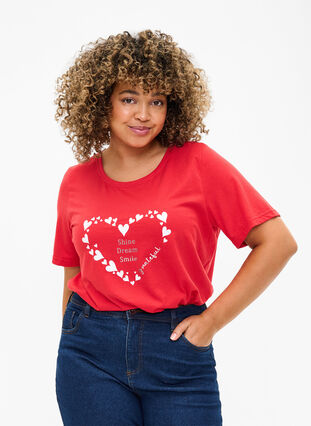 FLASH - T-shirt met motief, High Risk Red Heart, Model image number 0