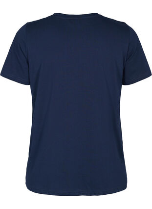 T-shirt met korte mouwen en opdruk, Navy Blazer BG, Packshot image number 1