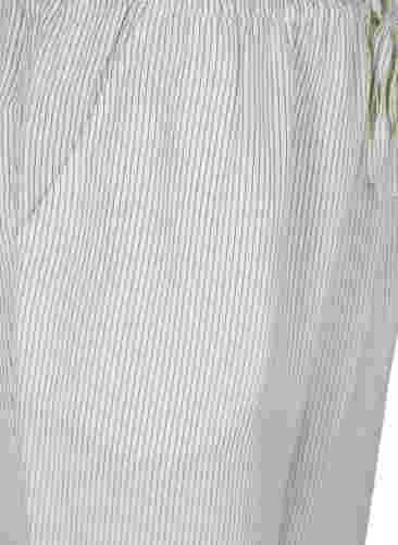 Cropped broek met streepjes, White Stripe, Packshot image number 2