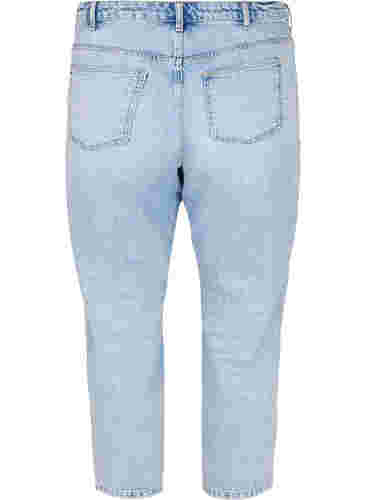 Cropped Vera jeans met studs, Light blue denim, Packshot image number 1